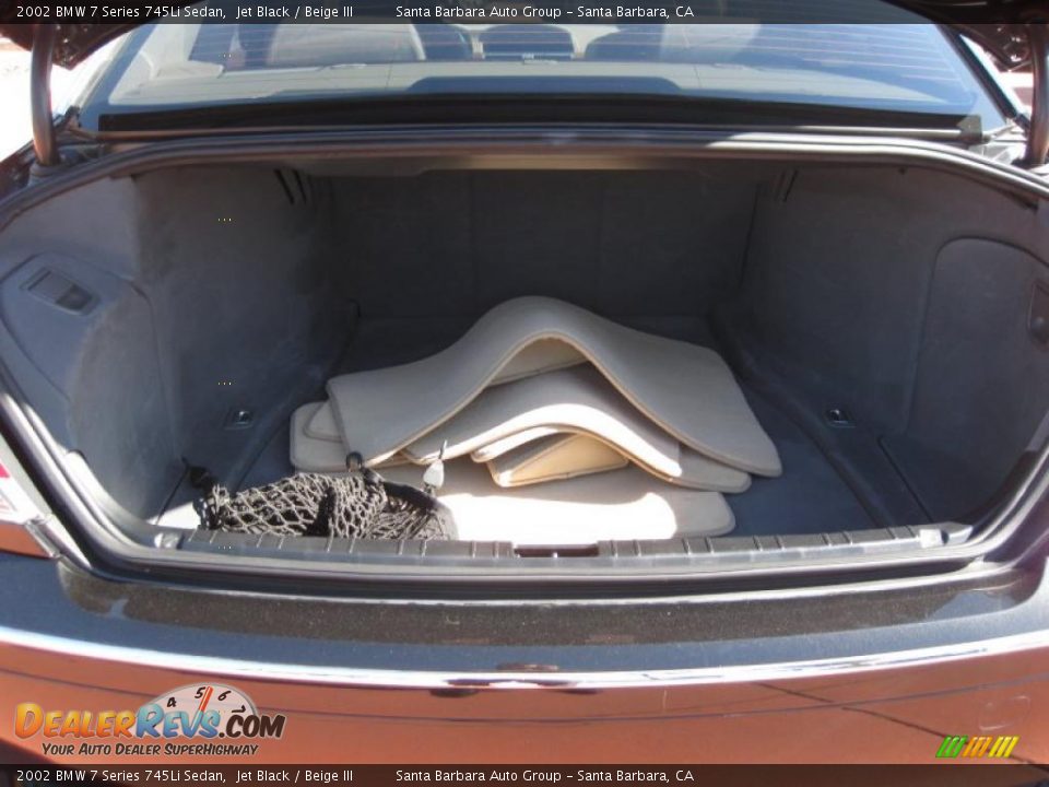 2002 BMW 7 Series 745Li Sedan Jet Black / Beige III Photo #21