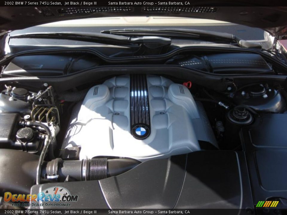 2002 BMW 7 Series 745Li Sedan Jet Black / Beige III Photo #22