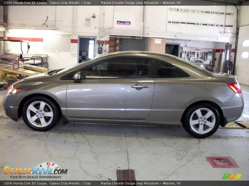 2006 Honda Civic EX Coupe Galaxy Gray Metallic / Gray Photo #1