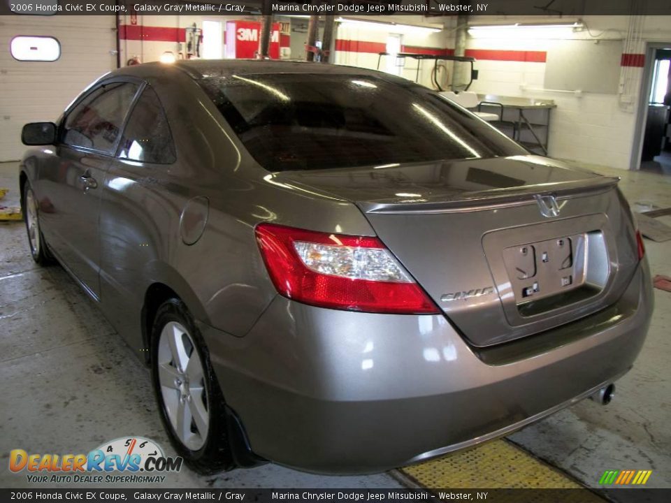 2006 Honda Civic EX Coupe Galaxy Gray Metallic / Gray Photo #2