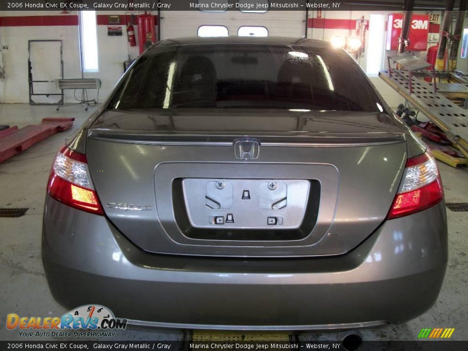 2006 Honda Civic EX Coupe Galaxy Gray Metallic / Gray Photo #3