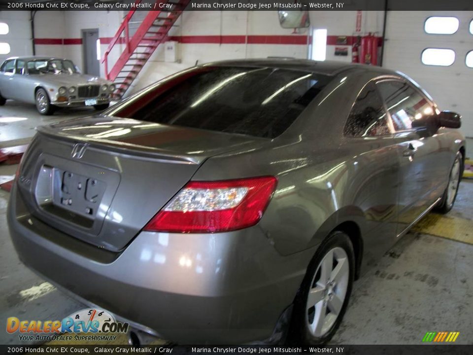 2006 Honda Civic EX Coupe Galaxy Gray Metallic / Gray Photo #4