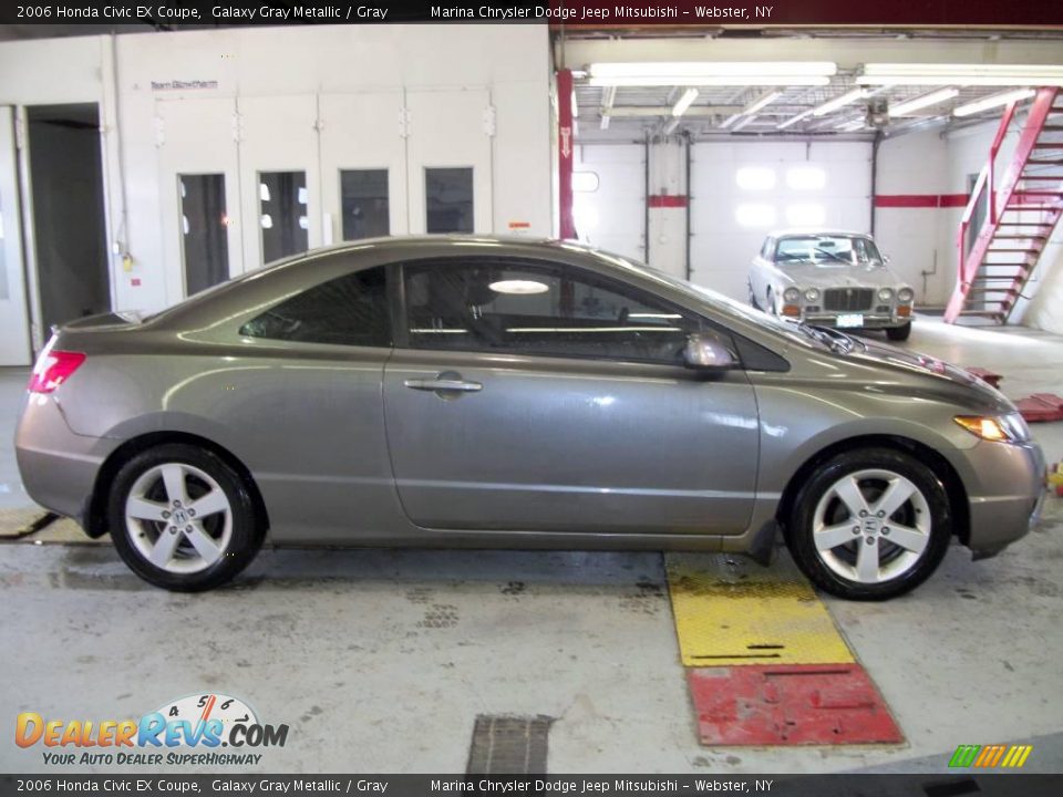 2006 Honda Civic EX Coupe Galaxy Gray Metallic / Gray Photo #5