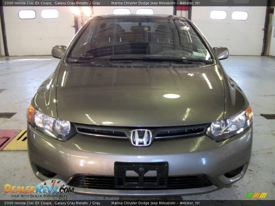2006 Honda Civic EX Coupe Galaxy Gray Metallic / Gray Photo #7