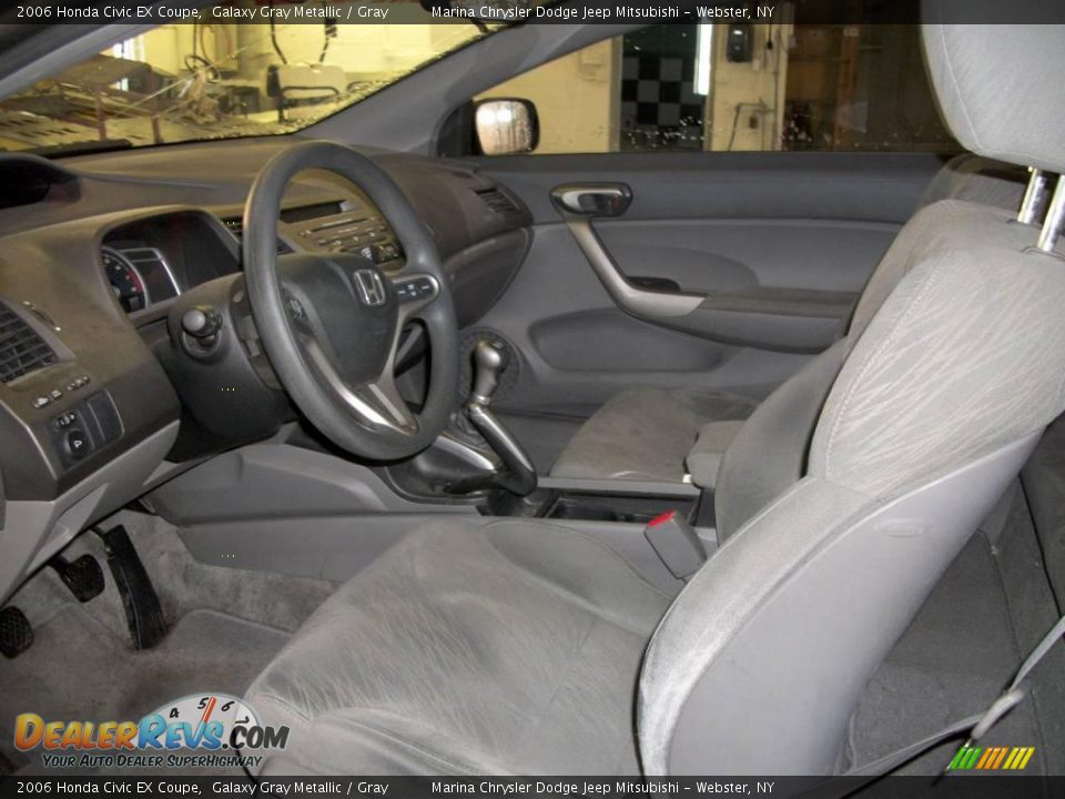 2006 Honda Civic EX Coupe Galaxy Gray Metallic / Gray Photo #9