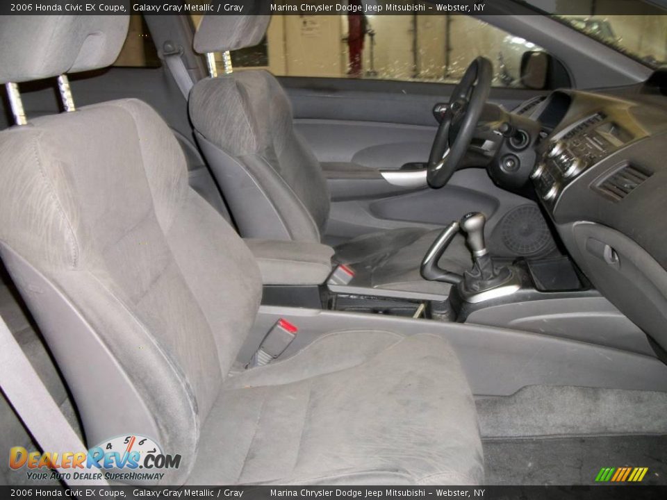 2006 Honda Civic EX Coupe Galaxy Gray Metallic / Gray Photo #14
