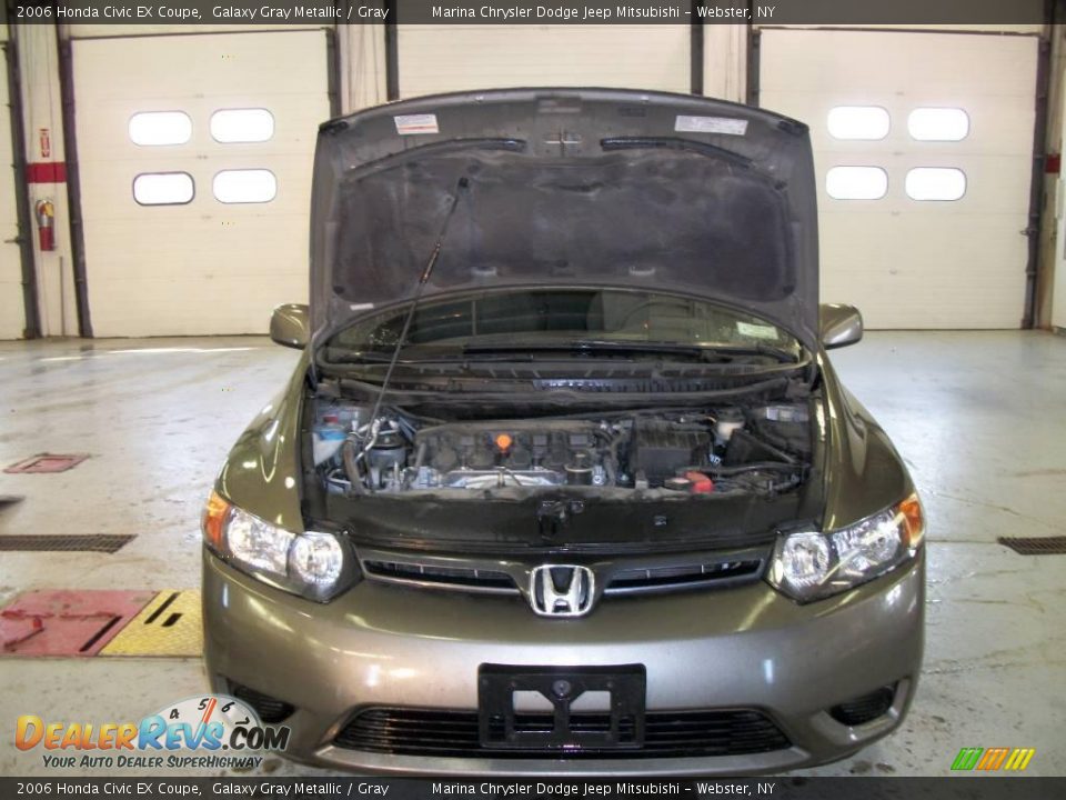 2006 Honda Civic EX Coupe Galaxy Gray Metallic / Gray Photo #16