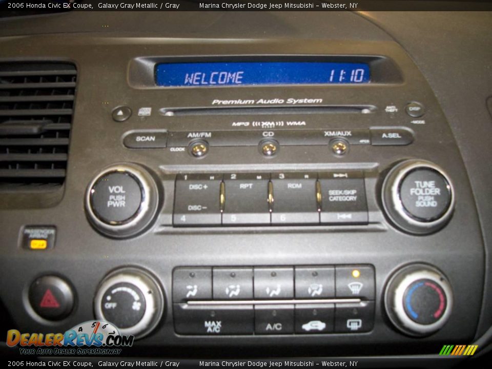 2006 Honda Civic EX Coupe Galaxy Gray Metallic / Gray Photo #17