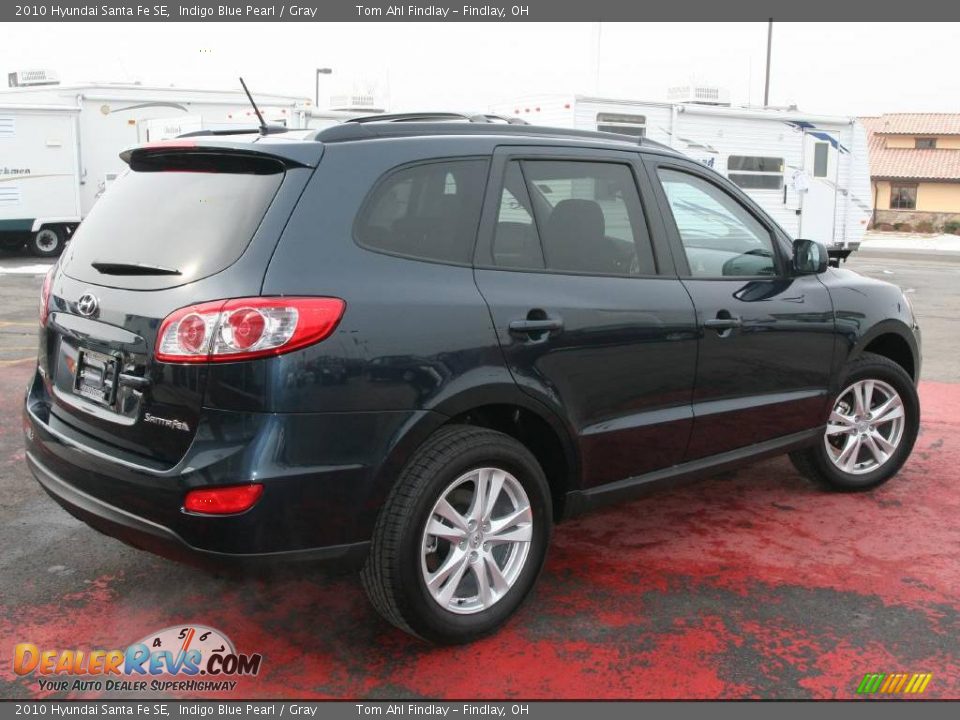 2010 Hyundai Santa Fe SE Indigo Blue Pearl / Gray Photo #3