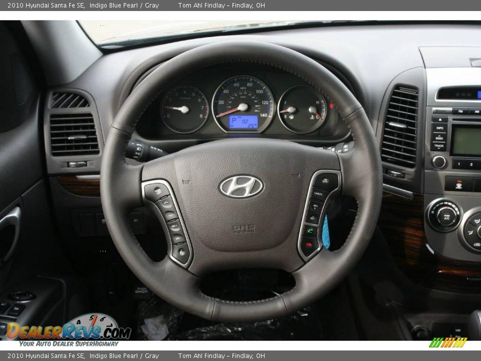 2010 Hyundai Santa Fe SE Indigo Blue Pearl / Gray Photo #7