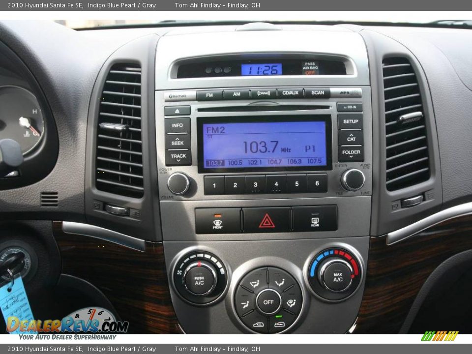 2010 Hyundai Santa Fe SE Indigo Blue Pearl / Gray Photo #16