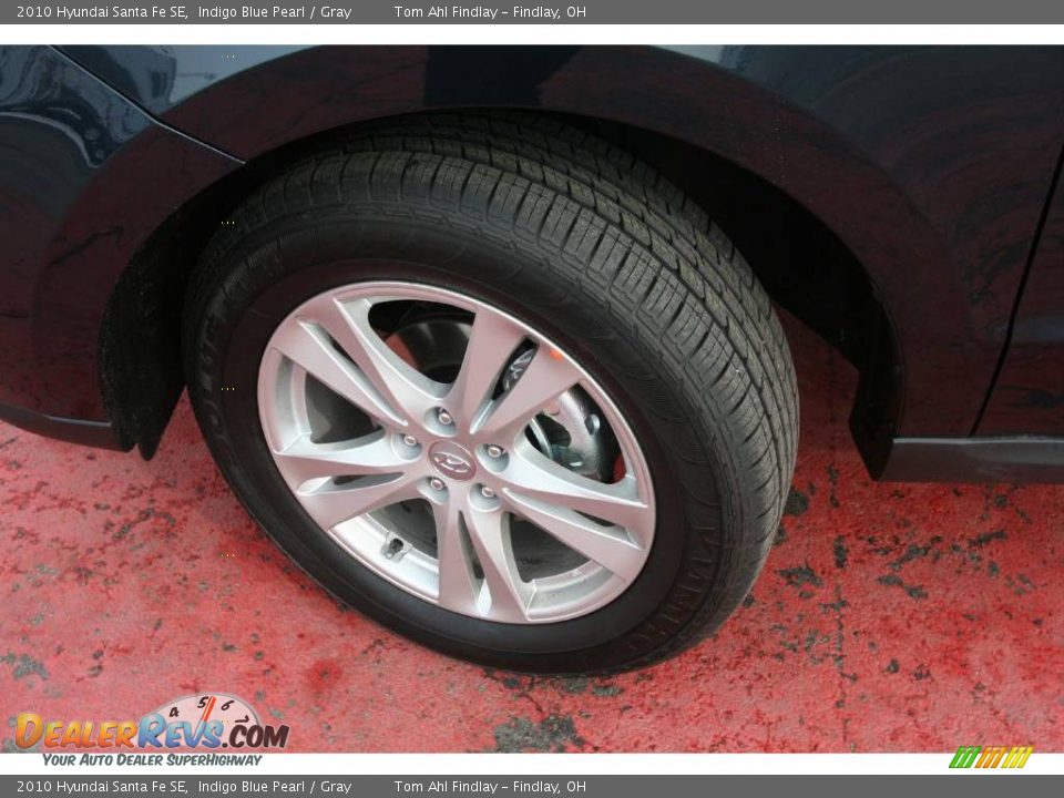 2010 Hyundai Santa Fe SE Indigo Blue Pearl / Gray Photo #22