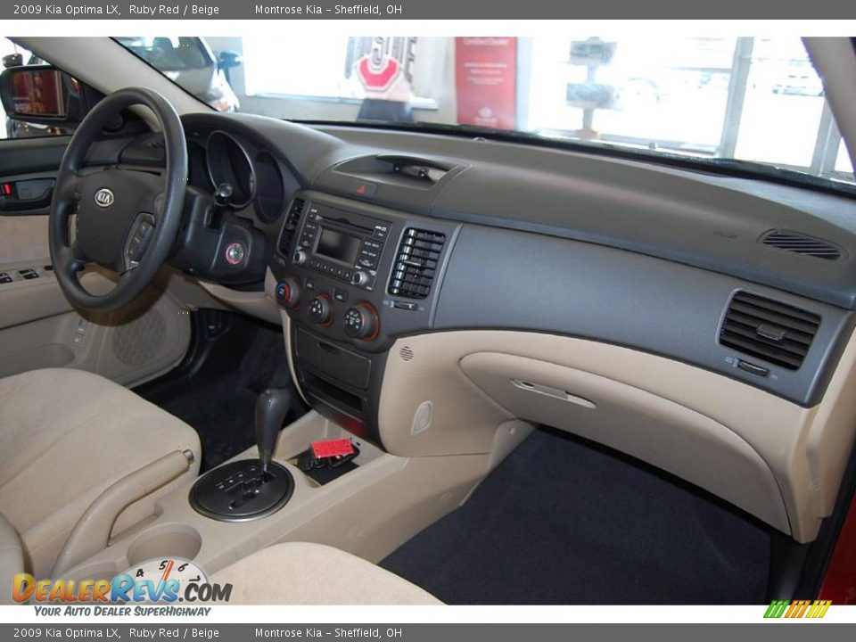 2009 Kia Optima LX Ruby Red / Beige Photo #15