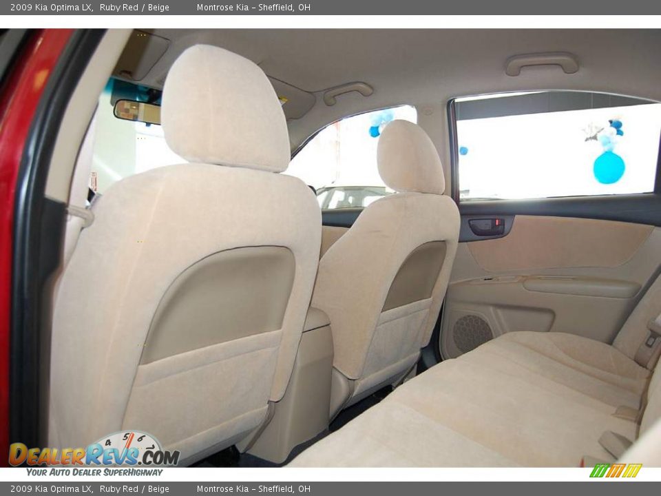 2009 Kia Optima LX Ruby Red / Beige Photo #17