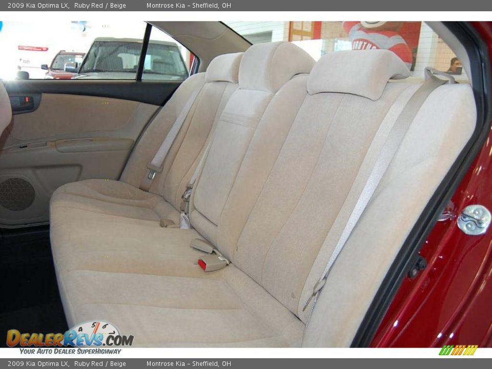 2009 Kia Optima LX Ruby Red / Beige Photo #18