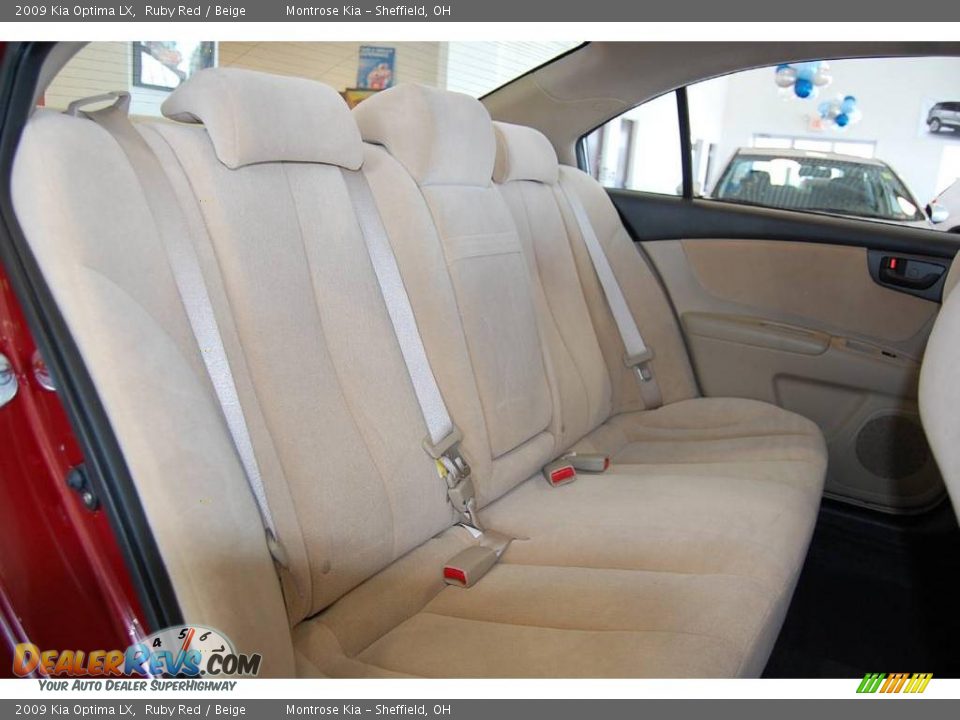 2009 Kia Optima LX Ruby Red / Beige Photo #19