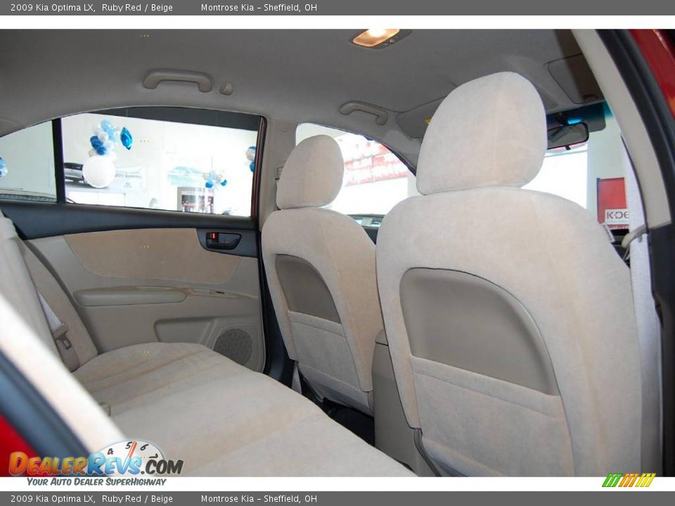 2009 Kia Optima LX Ruby Red / Beige Photo #20