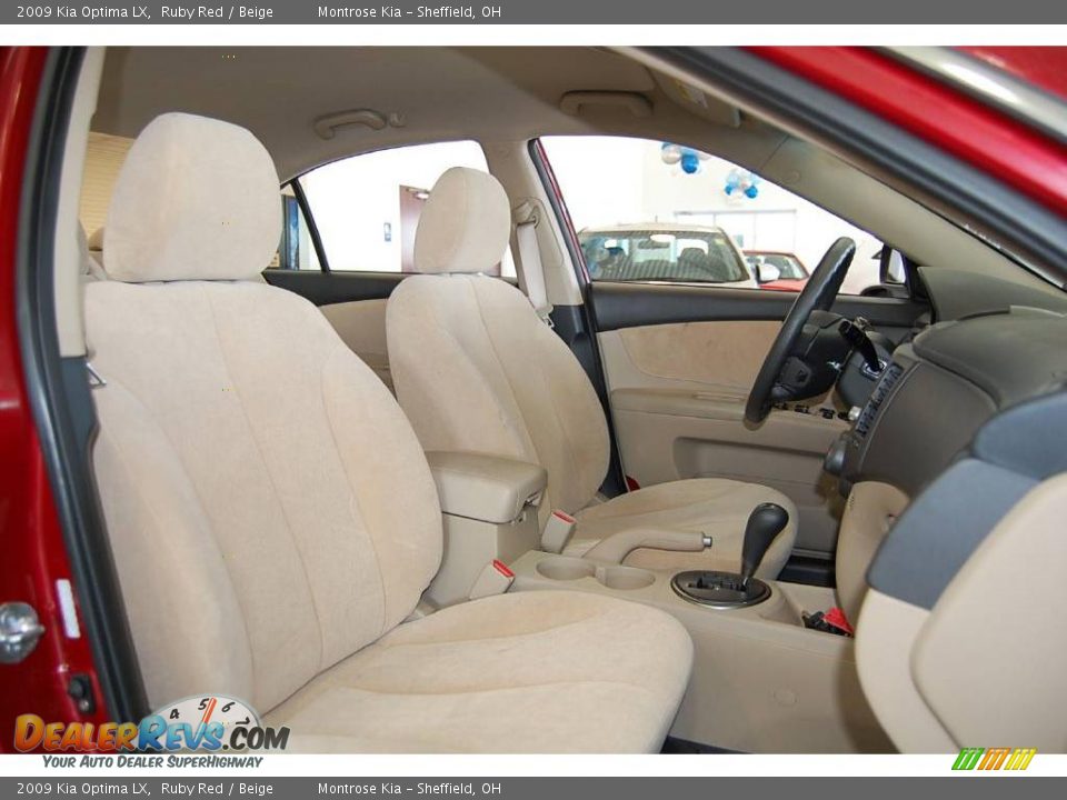 2009 Kia Optima LX Ruby Red / Beige Photo #21