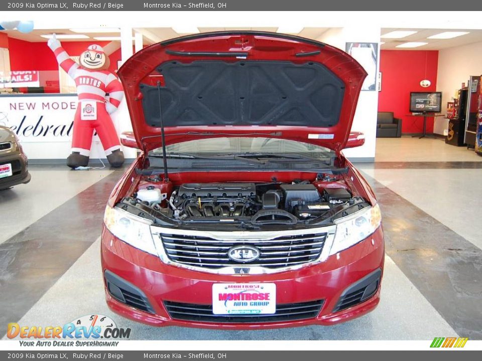 2009 Kia Optima LX Ruby Red / Beige Photo #22