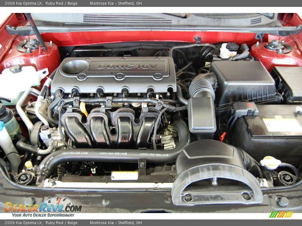 2009 Kia Optima LX Ruby Red / Beige Photo #23