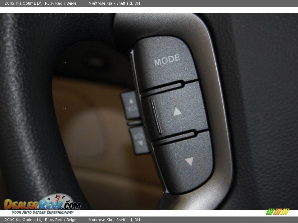 2009 Kia Optima LX Ruby Red / Beige Photo #34