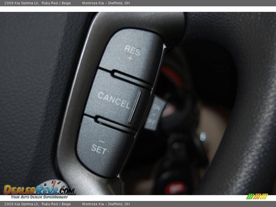 2009 Kia Optima LX Ruby Red / Beige Photo #35