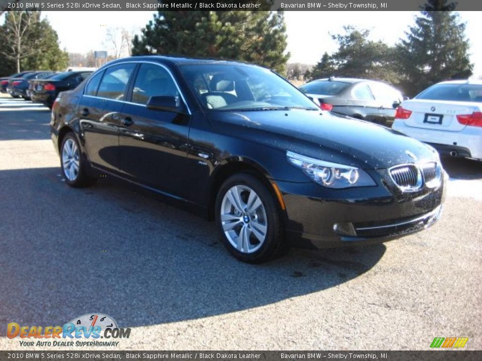 2010 BMW 5 Series 528i xDrive Sedan Black Sapphire Metallic / Black Dakota Leather Photo #7
