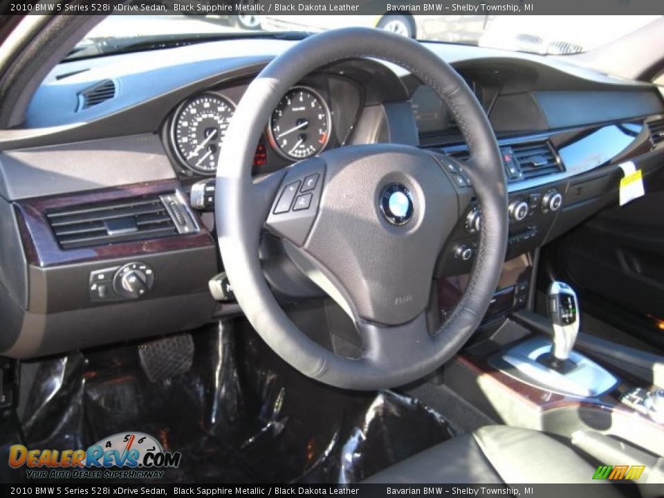 2010 BMW 5 Series 528i xDrive Sedan Black Sapphire Metallic / Black Dakota Leather Photo #9