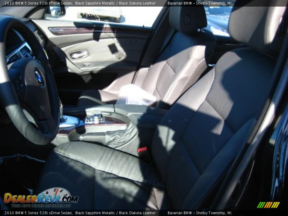 2010 BMW 5 Series 528i xDrive Sedan Black Sapphire Metallic / Black Dakota Leather Photo #10