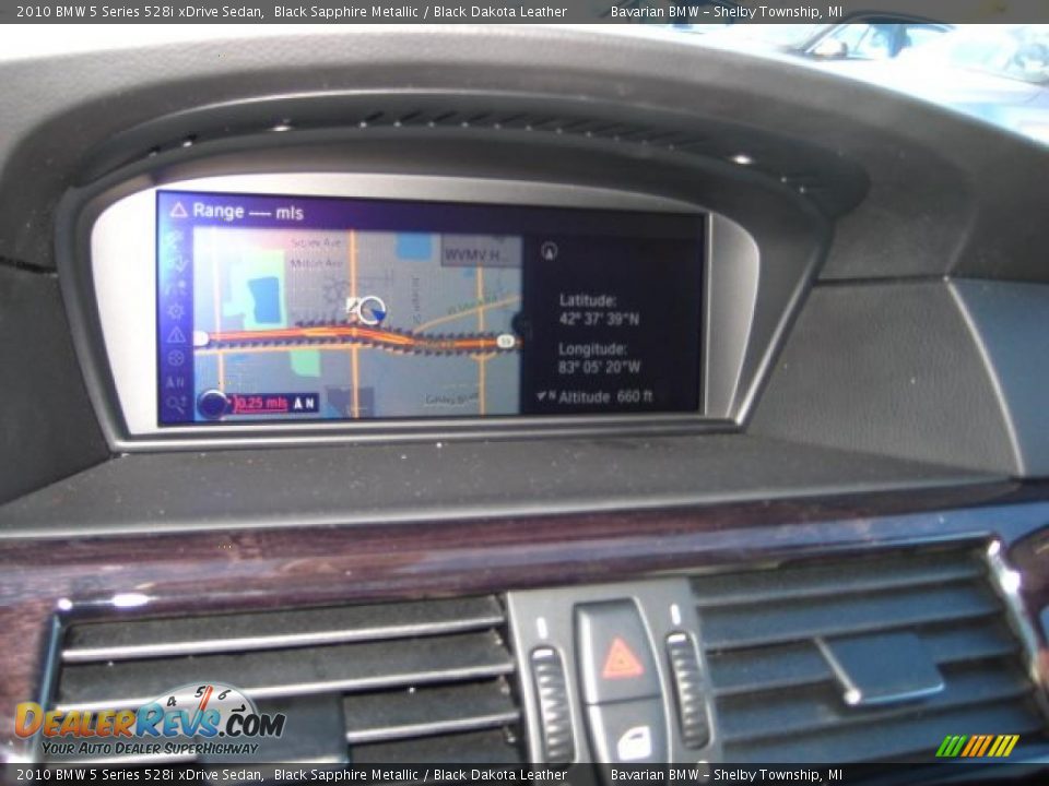 2010 BMW 5 Series 528i xDrive Sedan Black Sapphire Metallic / Black Dakota Leather Photo #15