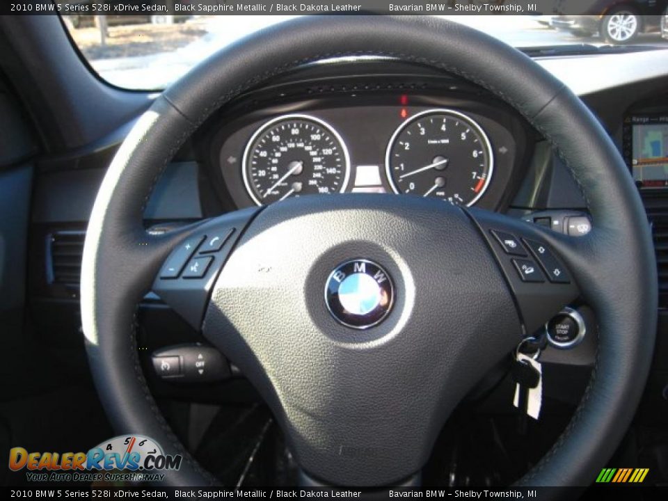 2010 BMW 5 Series 528i xDrive Sedan Black Sapphire Metallic / Black Dakota Leather Photo #16