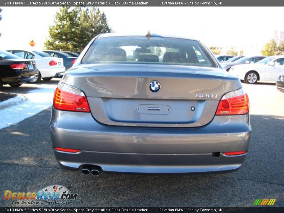 2010 BMW 5 Series 528i xDrive Sedan Space Grey Metallic / Black Dakota Leather Photo #4