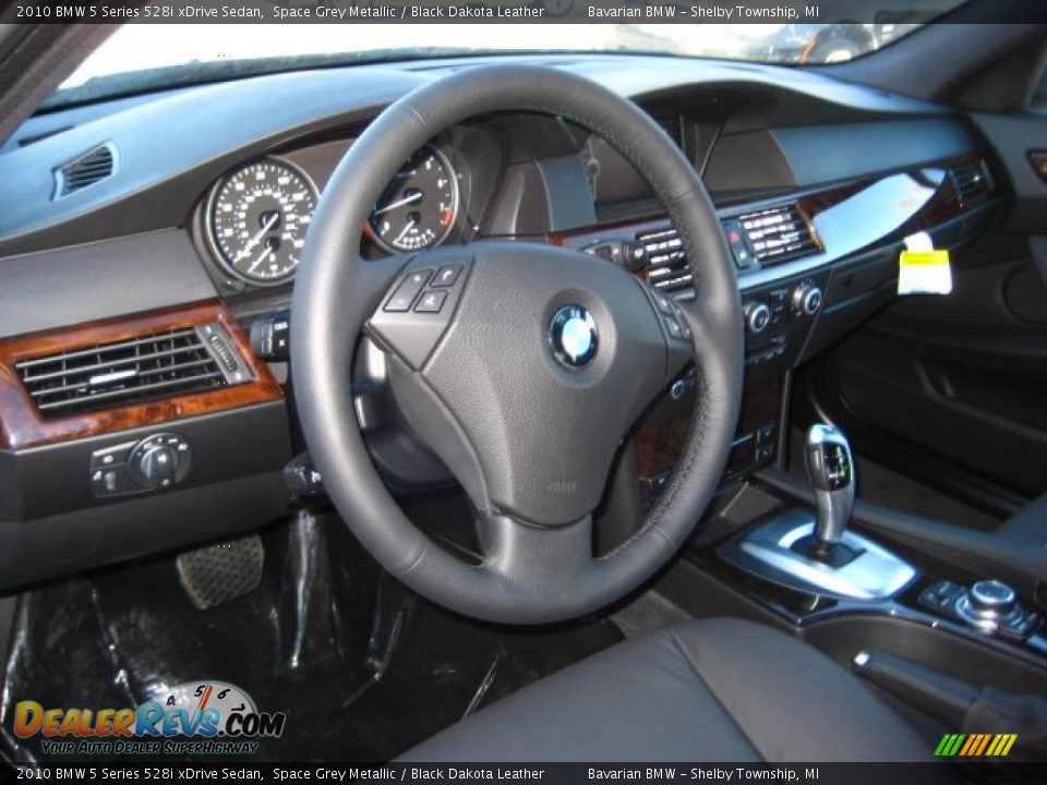 2010 BMW 5 Series 528i xDrive Sedan Space Grey Metallic / Black Dakota Leather Photo #9