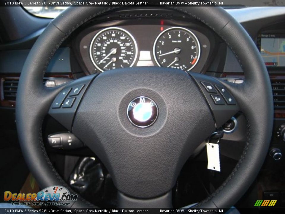 2010 BMW 5 Series 528i xDrive Sedan Space Grey Metallic / Black Dakota Leather Photo #16