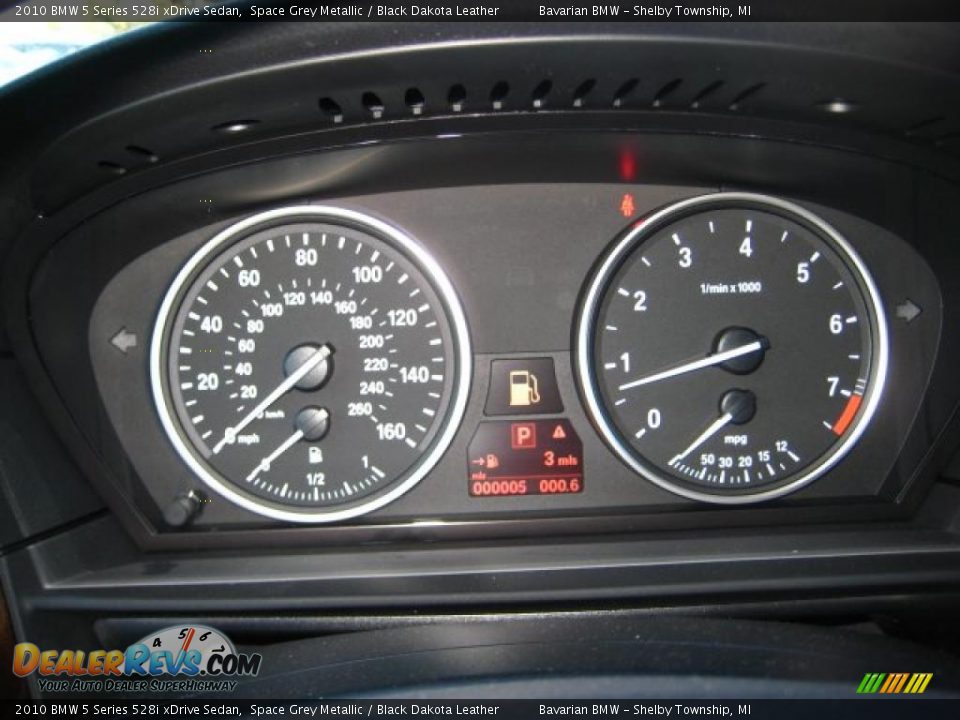 2010 BMW 5 Series 528i xDrive Sedan Space Grey Metallic / Black Dakota Leather Photo #17