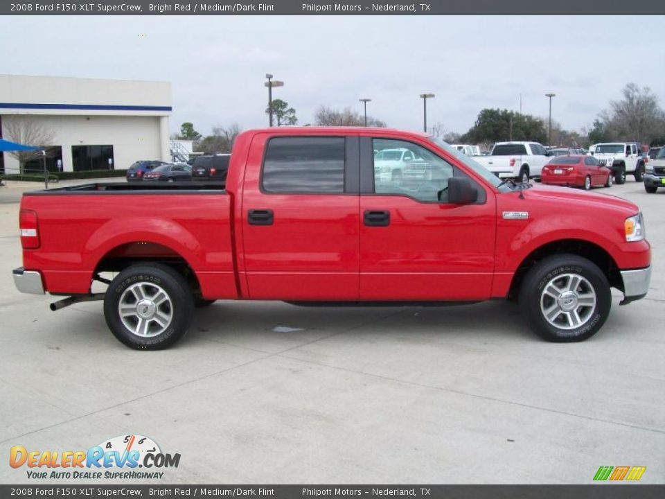 2008 Ford F150 XLT SuperCrew Bright Red / Medium/Dark Flint Photo #2