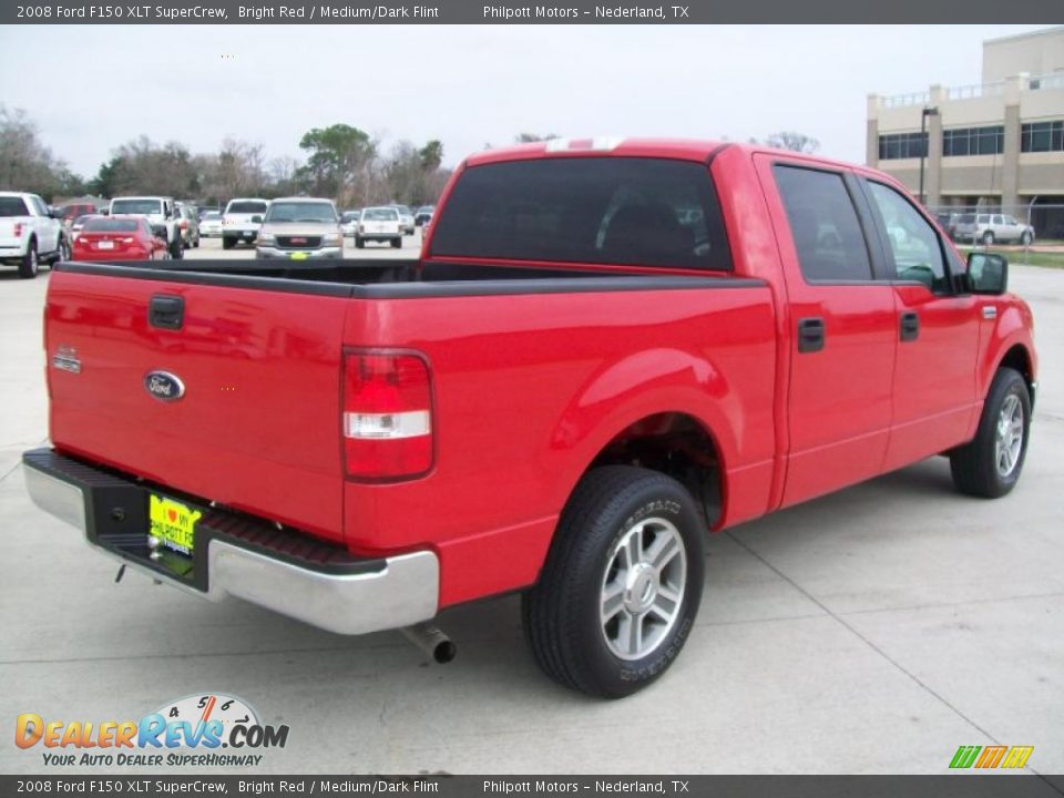 2008 Ford F150 XLT SuperCrew Bright Red / Medium/Dark Flint Photo #3