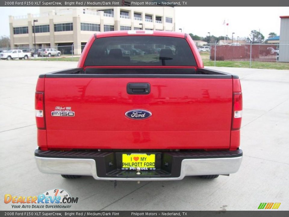 2008 Ford F150 XLT SuperCrew Bright Red / Medium/Dark Flint Photo #4