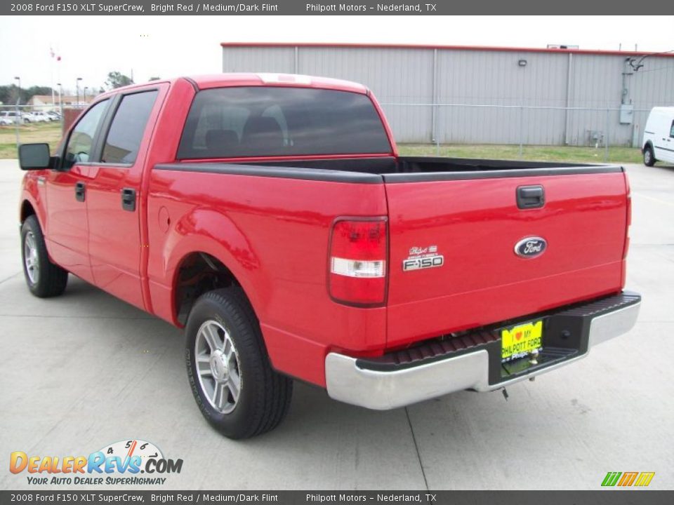 2008 Ford F150 XLT SuperCrew Bright Red / Medium/Dark Flint Photo #5