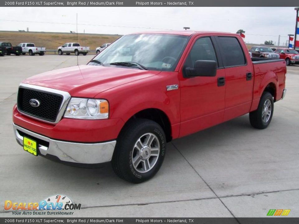 2008 Ford F150 XLT SuperCrew Bright Red / Medium/Dark Flint Photo #7
