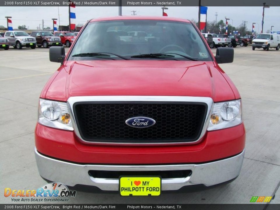 2008 Ford F150 XLT SuperCrew Bright Red / Medium/Dark Flint Photo #8