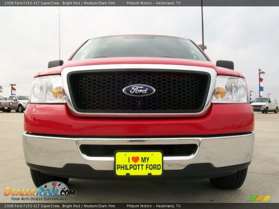 2008 Ford F150 XLT SuperCrew Bright Red / Medium/Dark Flint Photo #9