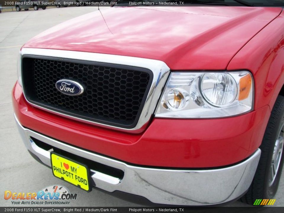 2008 Ford F150 XLT SuperCrew Bright Red / Medium/Dark Flint Photo #10