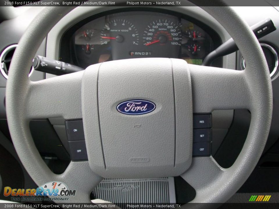2008 Ford F150 XLT SuperCrew Bright Red / Medium/Dark Flint Photo #34