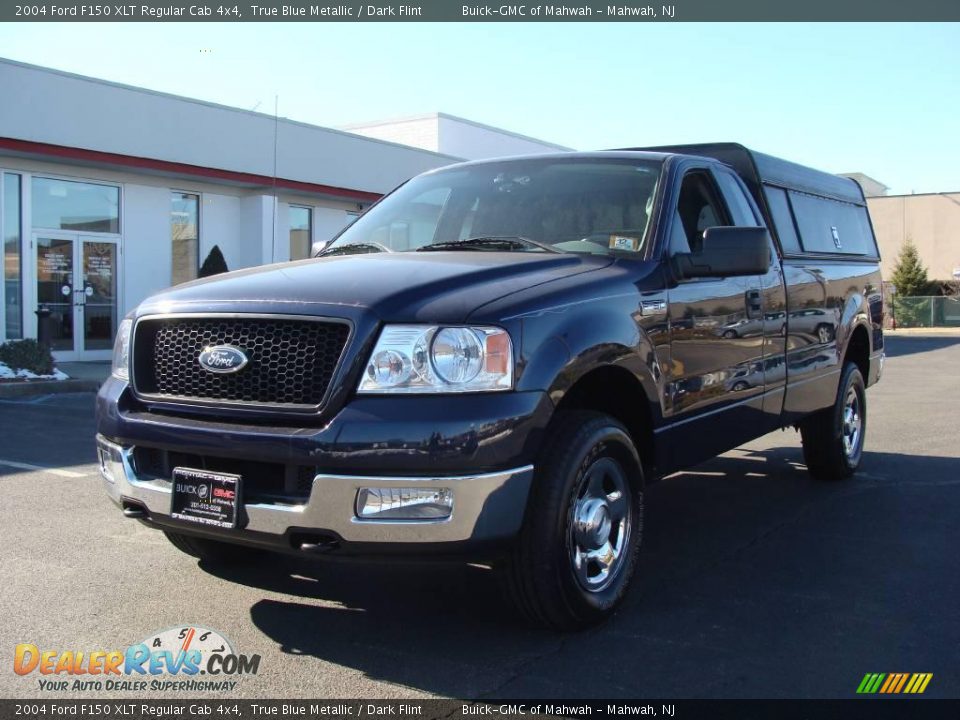 2004 Ford F150 XLT Regular Cab 4x4 True Blue Metallic / Dark Flint Photo #1