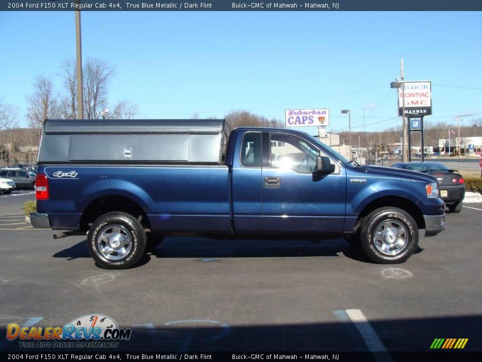 2004 Ford F150 XLT Regular Cab 4x4 True Blue Metallic / Dark Flint Photo #4