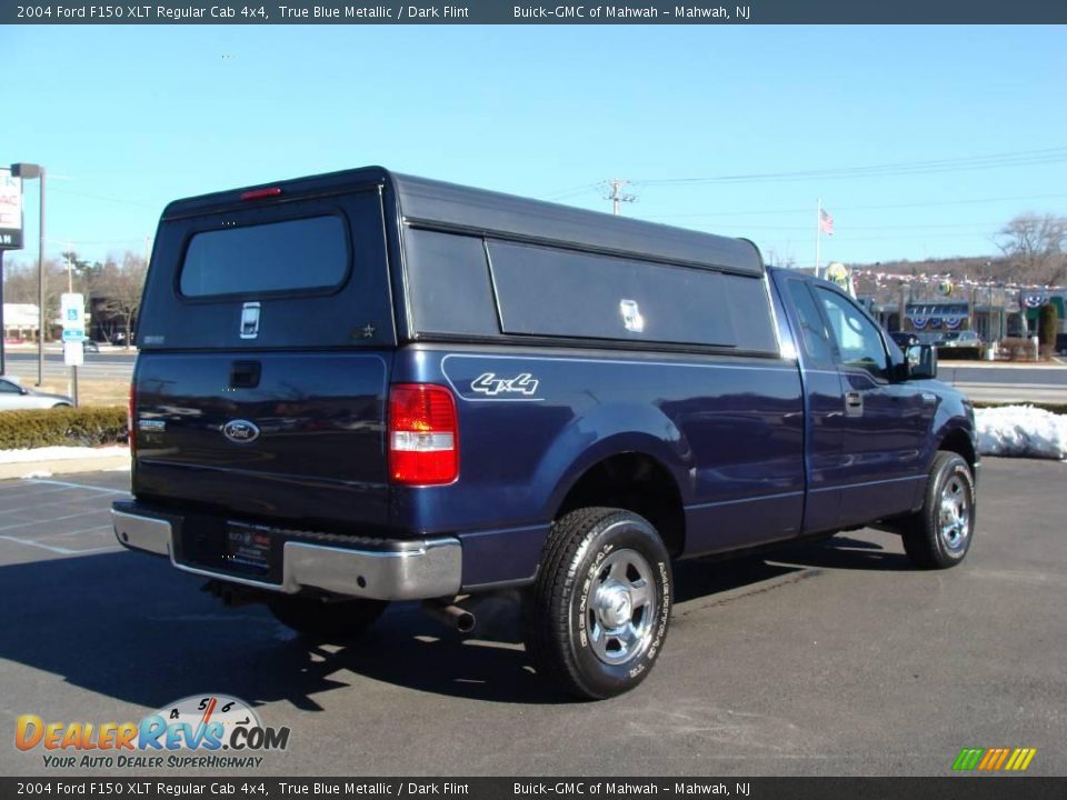 2004 Ford F150 XLT Regular Cab 4x4 True Blue Metallic / Dark Flint Photo #5