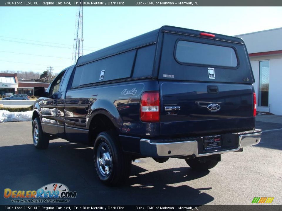 2004 Ford F150 XLT Regular Cab 4x4 True Blue Metallic / Dark Flint Photo #7