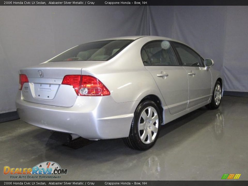 2006 Honda Civic LX Sedan Alabaster Silver Metallic / Gray Photo #3