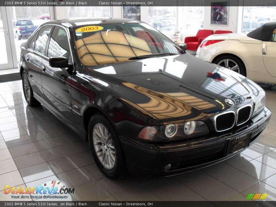 2003 BMW 5 Series 530i Sedan Jet Black / Black Photo #4